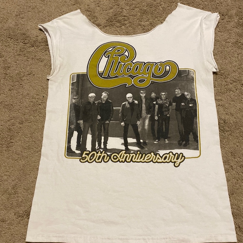 Chicago Tour Tee Sexy Cutout Sleeve and Neck